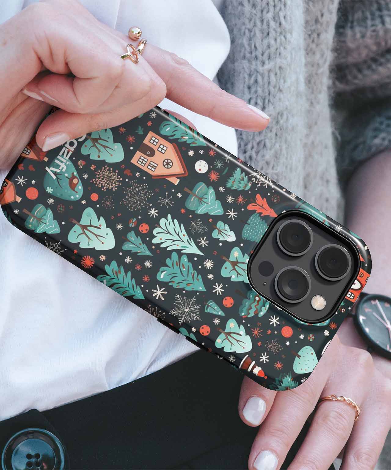 Cozy Winter Wonderland with Charming Houses iPhone case Case Cazify - Delivery Canada
