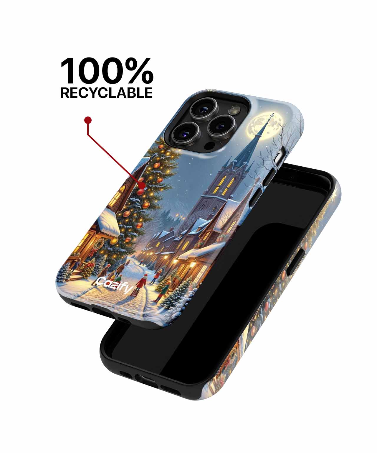 Cozy Winter Wonderland with Christmas Cheer iPhone case Case Cazify - Delivery Canada