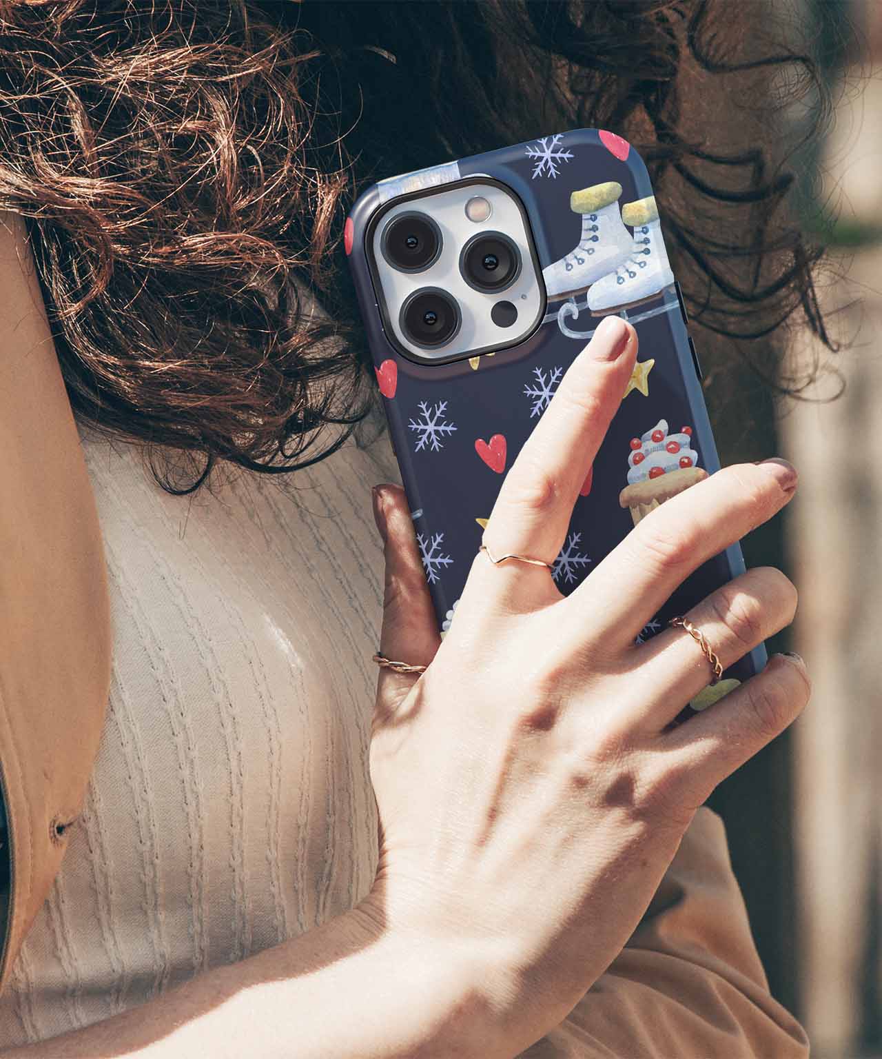 Cozy Winter Wonderland with Treats iPhone case Case Cazify - Delivery Canada