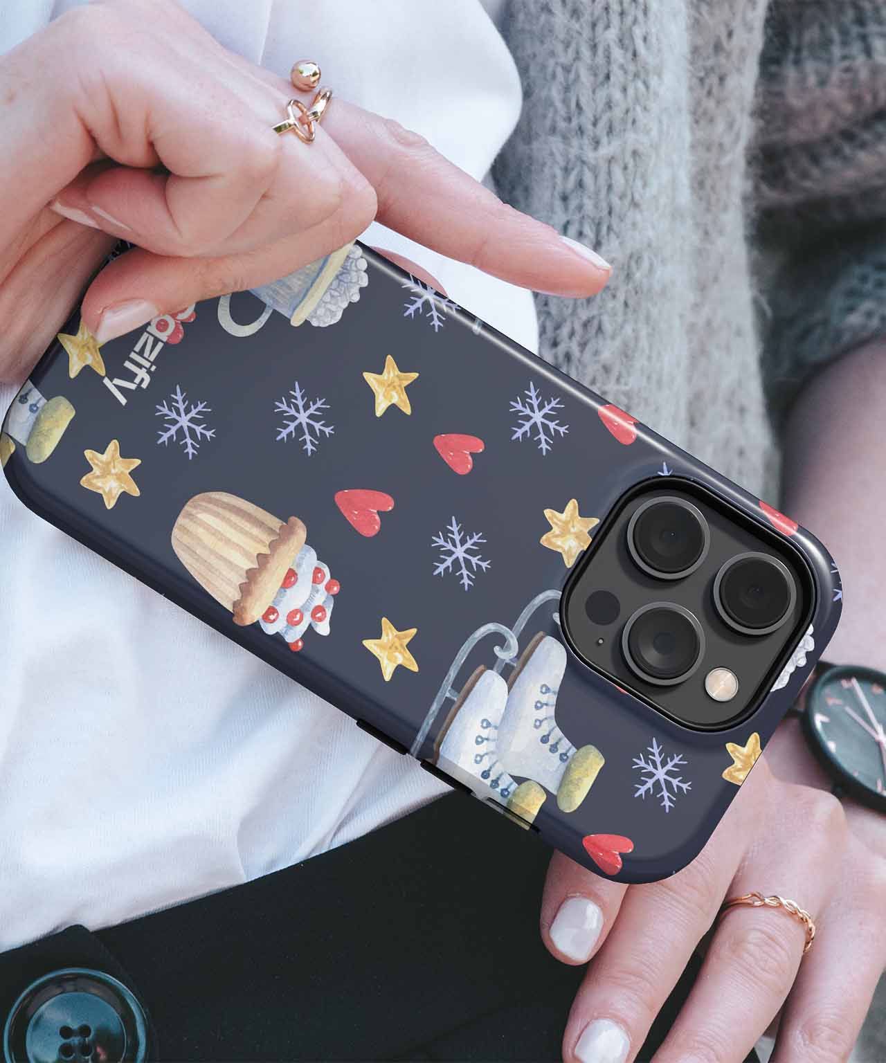 Cozy Winter Wonderland with Treats iPhone case Case Cazify - Delivery Canada