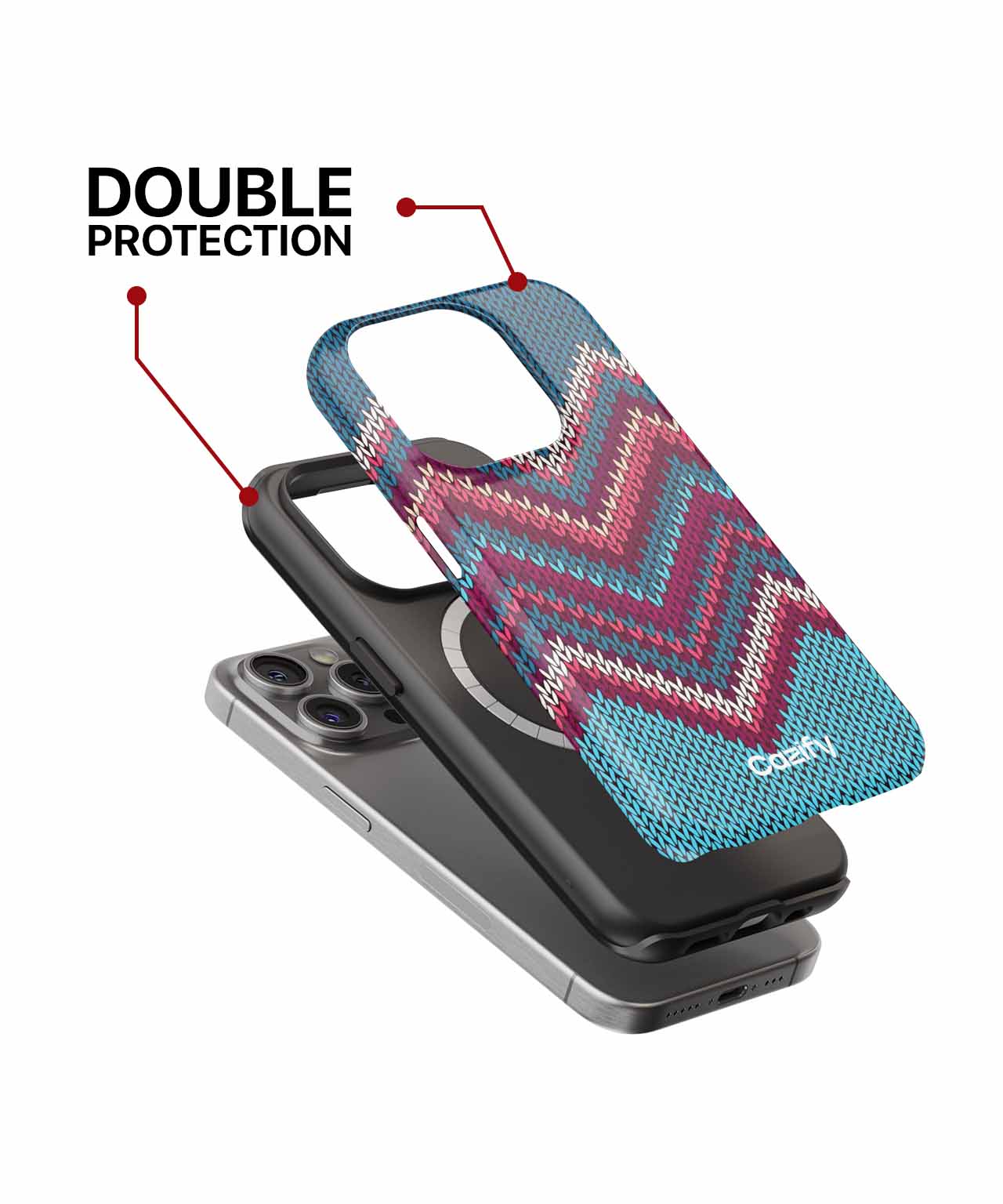 Cozy Zigzag Knit Pattern for Winter iPhone case Case Cazify - Delivery Canada