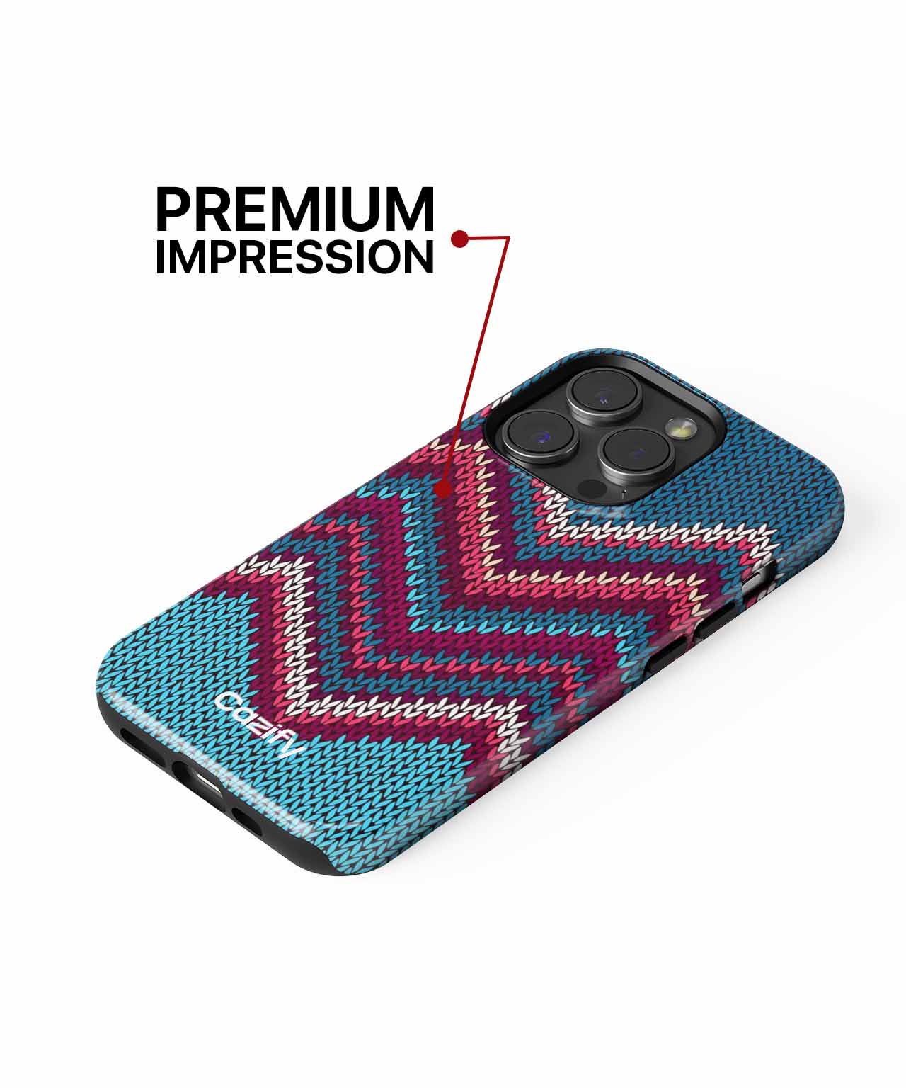 Cozy Zigzag Knit Pattern for Winter iPhone case Case Cazify - Delivery Canada