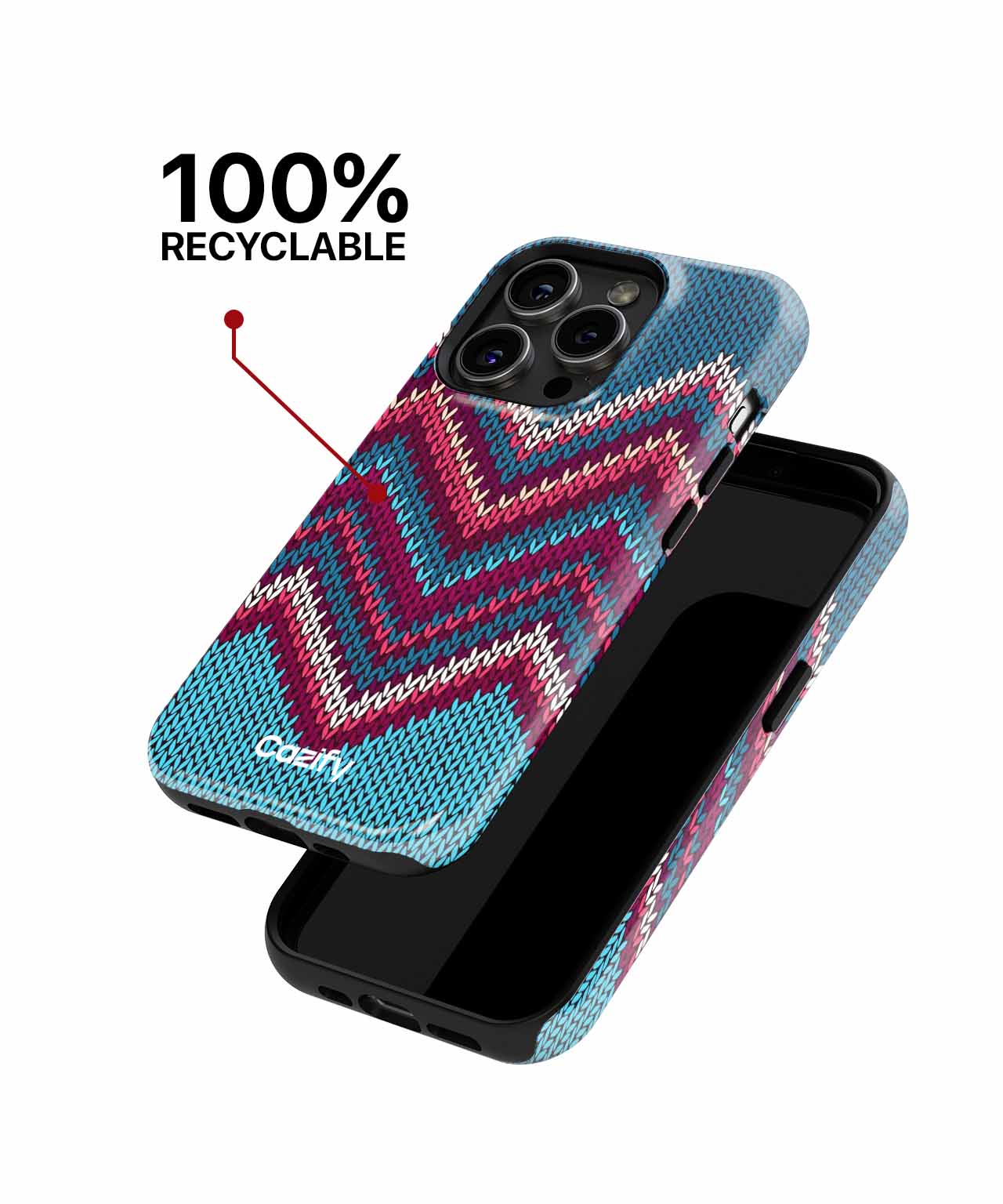 Cozy Zigzag Knit Pattern for Winter iPhone case Case Cazify - Delivery Canada