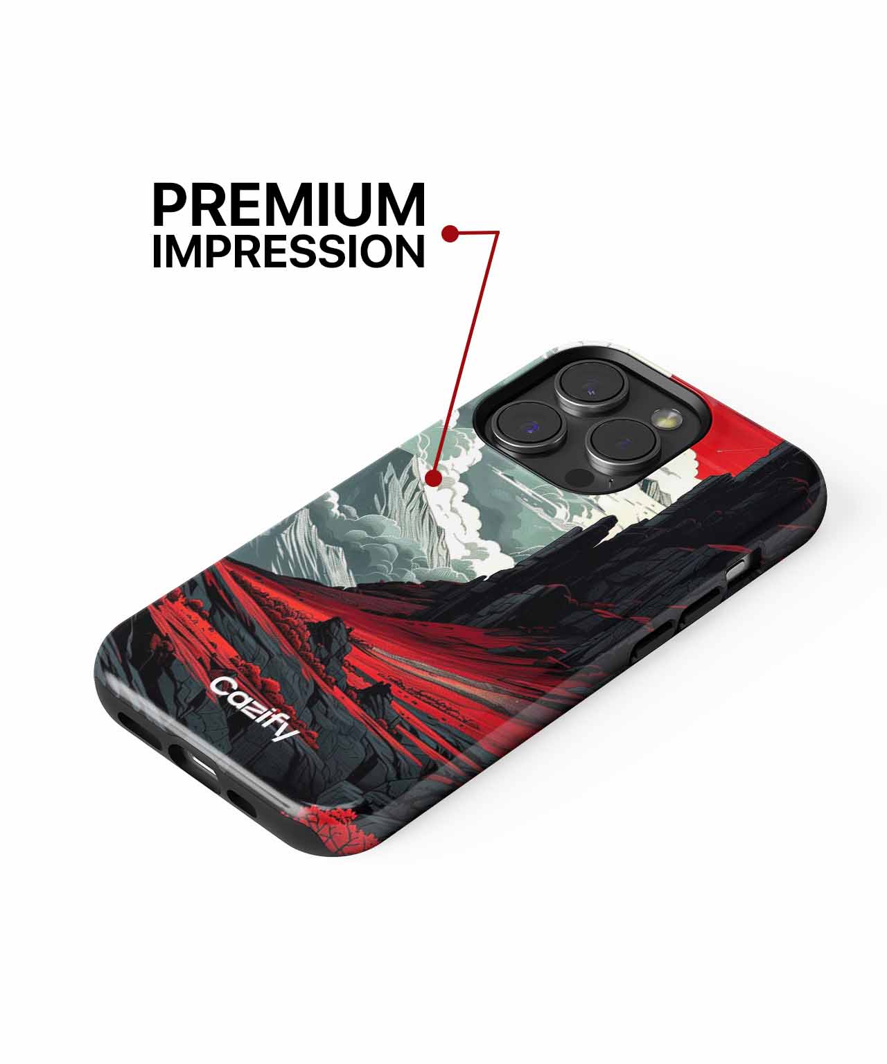 Crimson Sunset Over Rocky Landscapes iPhone case Case Cazify - Delivery Canada