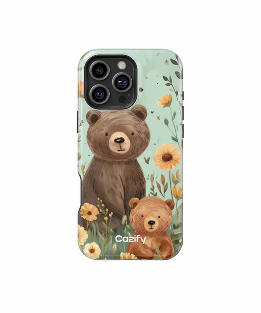 Cuddly Bear Family in a Flower Field iPhone case Case Cazify - Delivery Canada
