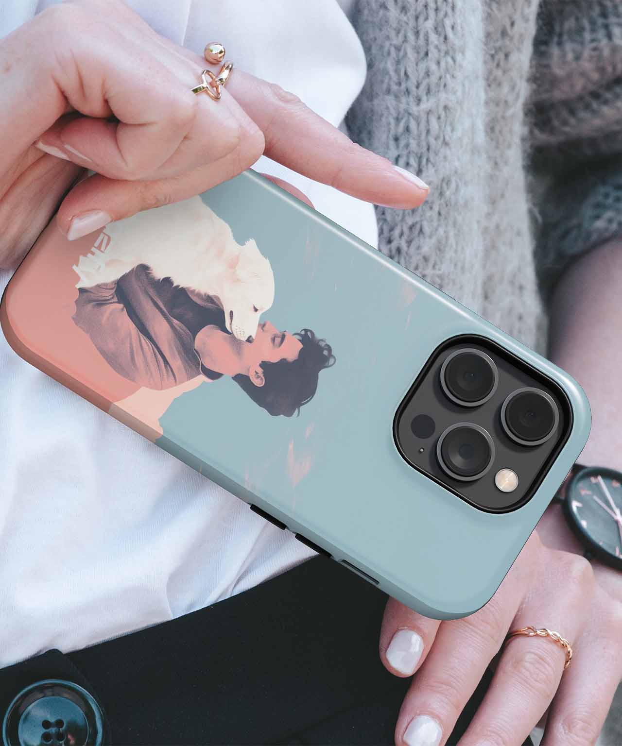Cuddly Moments with My Furry Bestie iPhone case Case Cazify - Delivery Canada