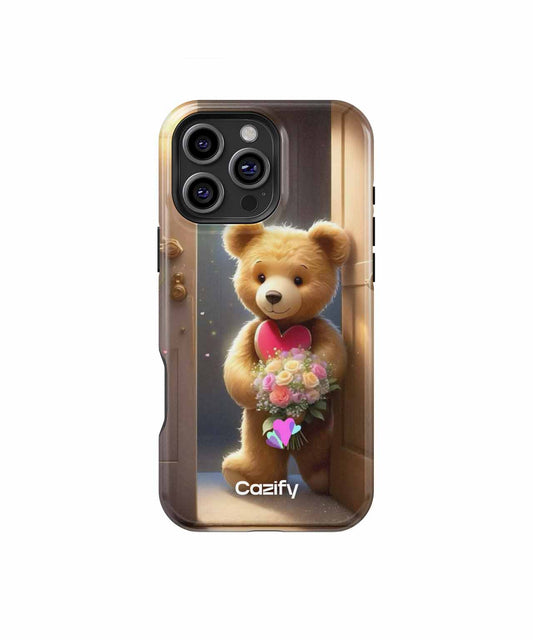 Cuddly Teddy Bear with Flowers iPhone case Case Cazify - Delivery Canada