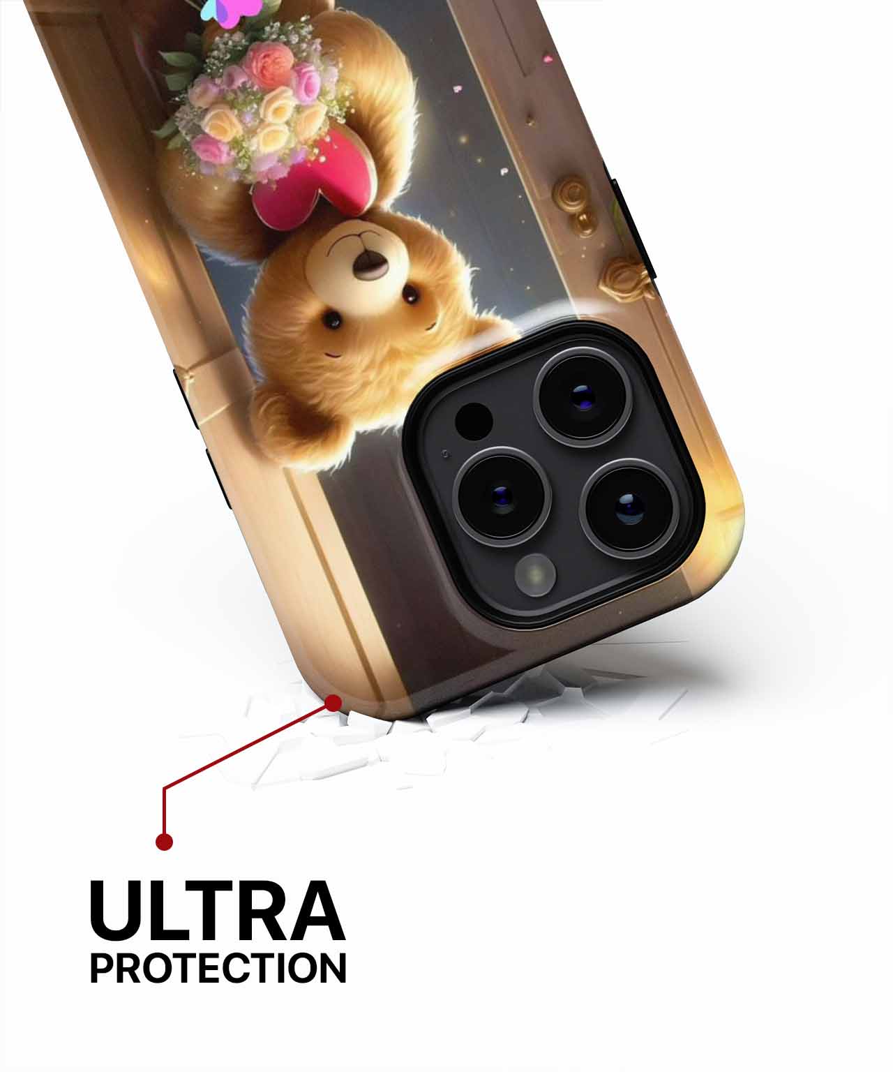 Cuddly Teddy Bear with Flowers iPhone case Case Cazify - Delivery Canada