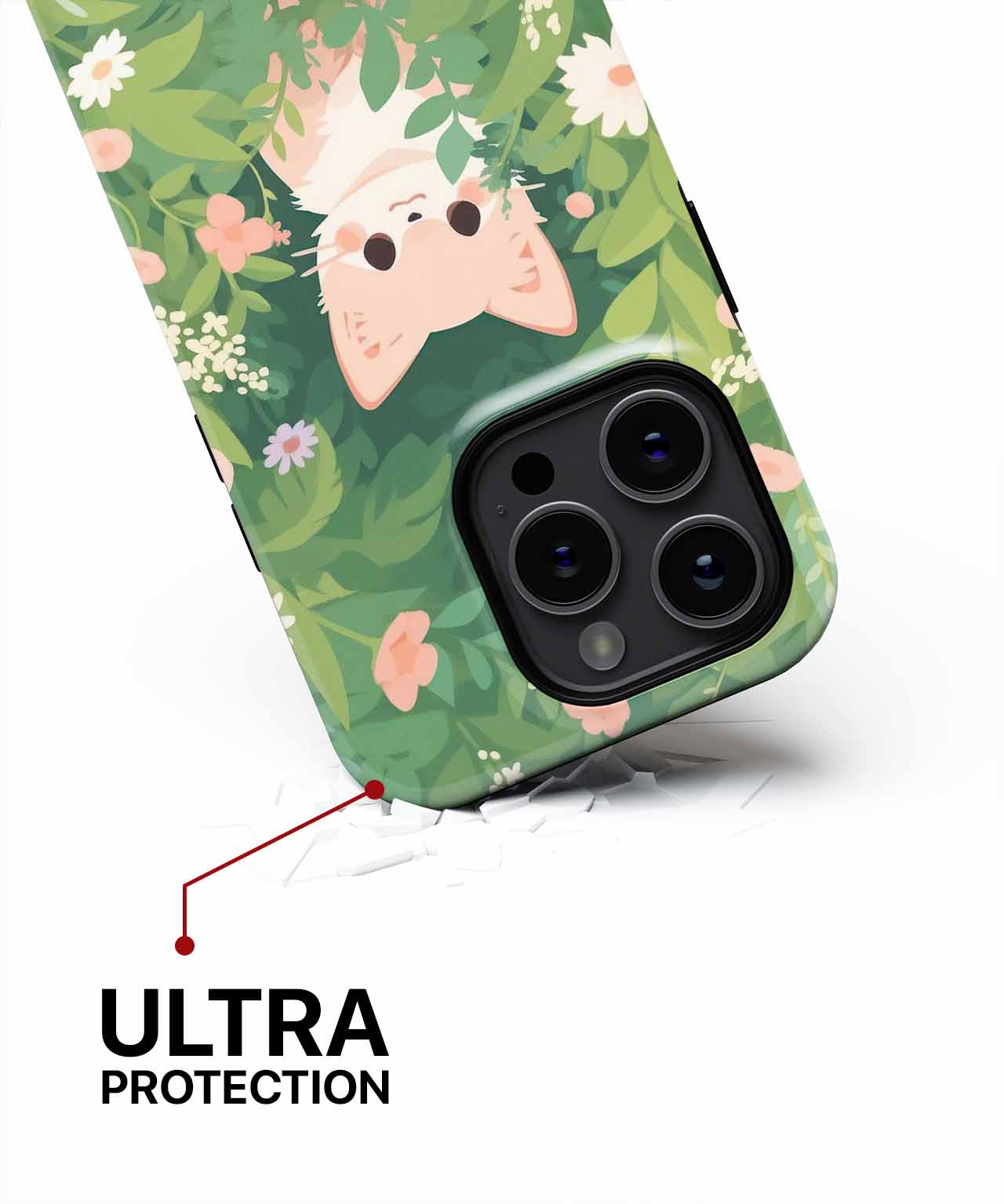 Curious Cat Adventuring in Flowers iPhone case Case Cazify - Delivery Canada