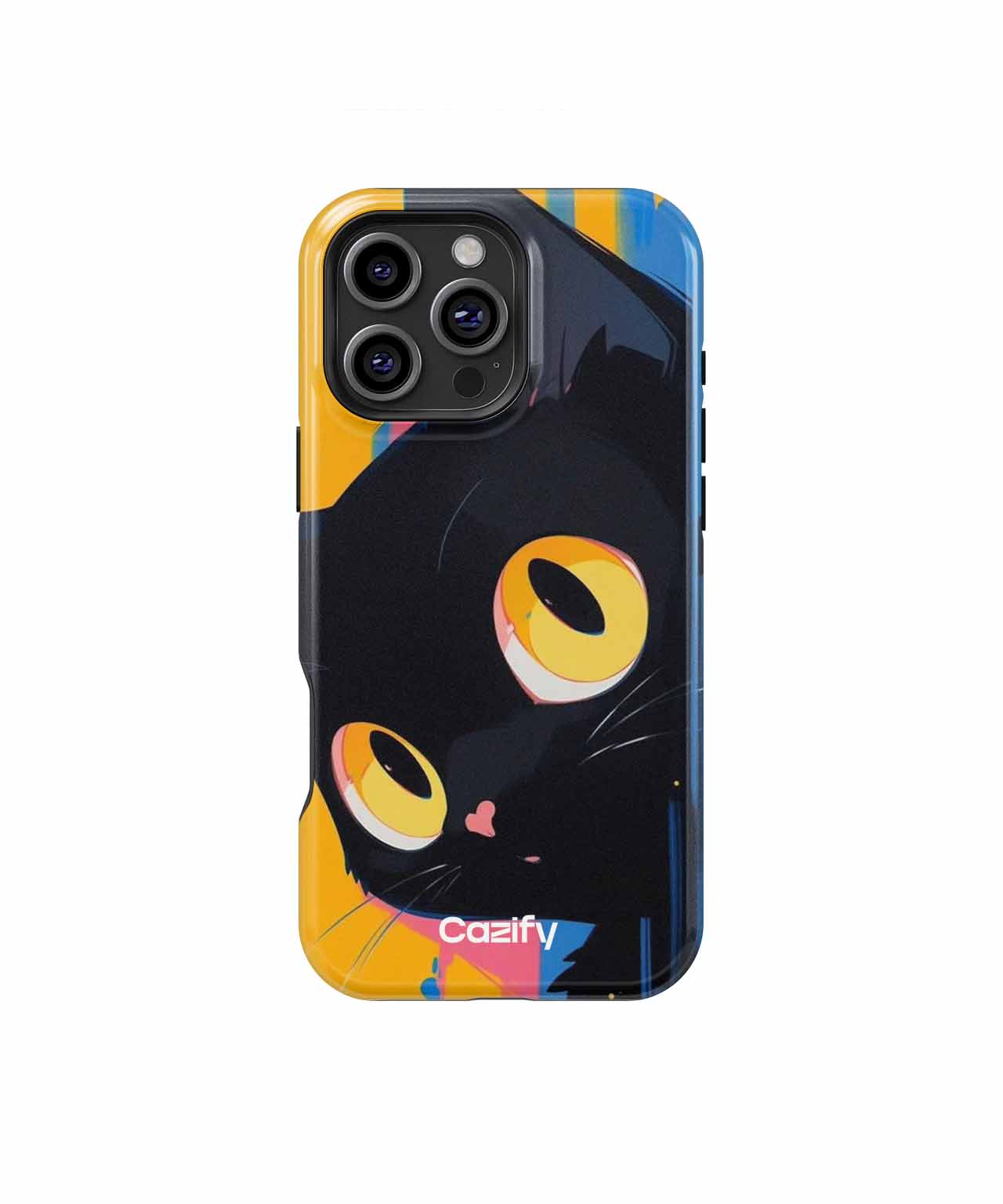 Curious Cat Peeking with Big Eyes iPhone case Case Cazify - Delivery Canada