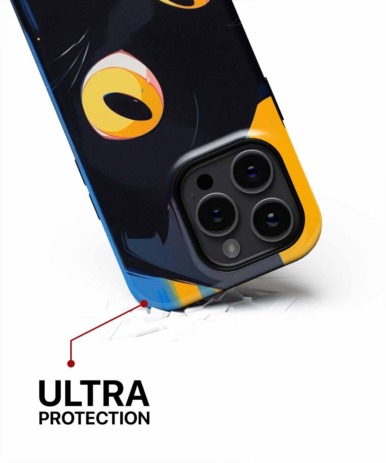 Curious Cat Peeking with Big Eyes iPhone case Case Cazify - Delivery Canada