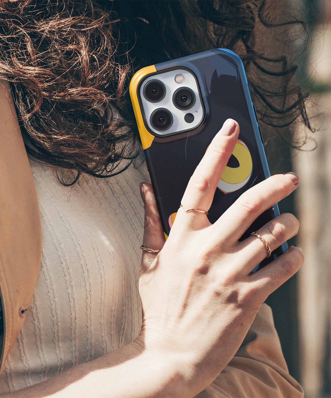 Curious Cat Peeking with Big Eyes iPhone case Case Cazify - Delivery Canada