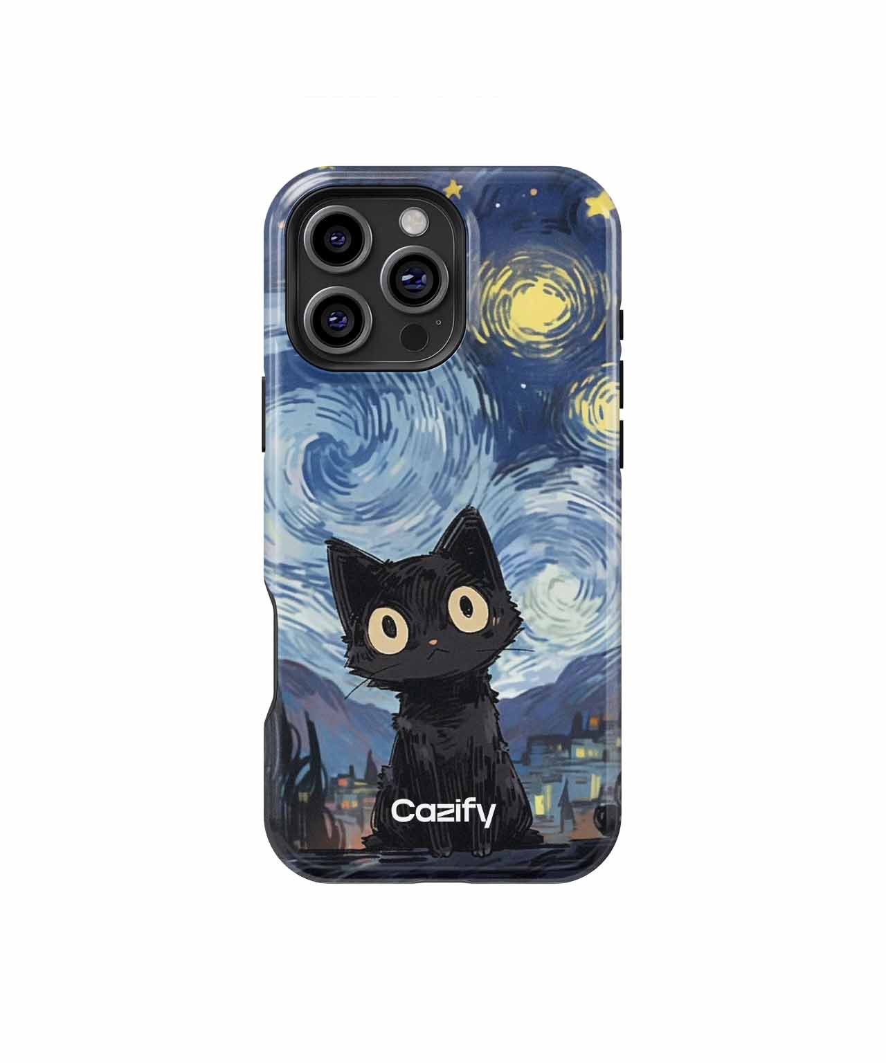 Curious Whiskers in a Starry Night iPhone case Case Cazify - Delivery Canada
