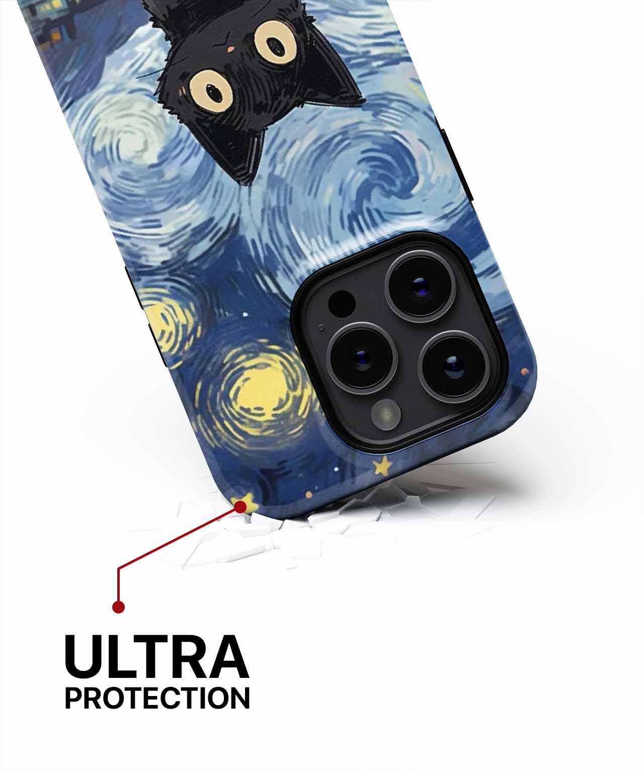 Curious Whiskers in a Starry Night iPhone case Case Cazify - Delivery Canada