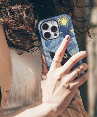 Curious Whiskers in a Starry Night iPhone case Case Cazify - Delivery Canada