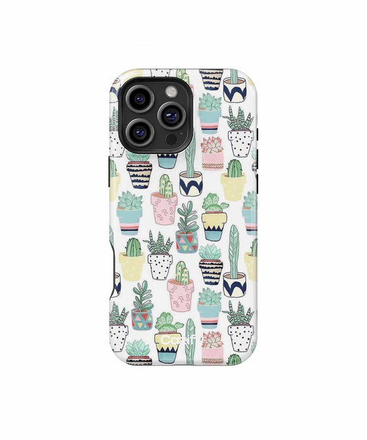 Cute Cacti Party in Colorful Pots iPhone case Case Cazify - Delivery Canada