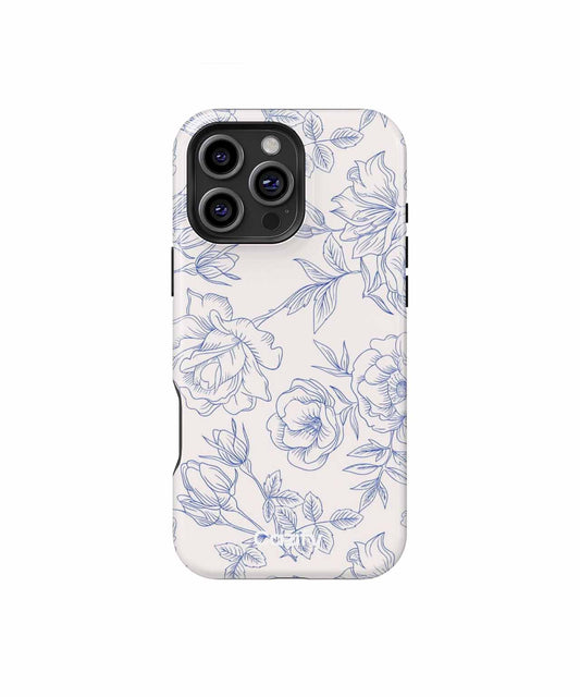 Delicate Blue Floral Elegance iPhone case Case Cazify - Delivery Canada