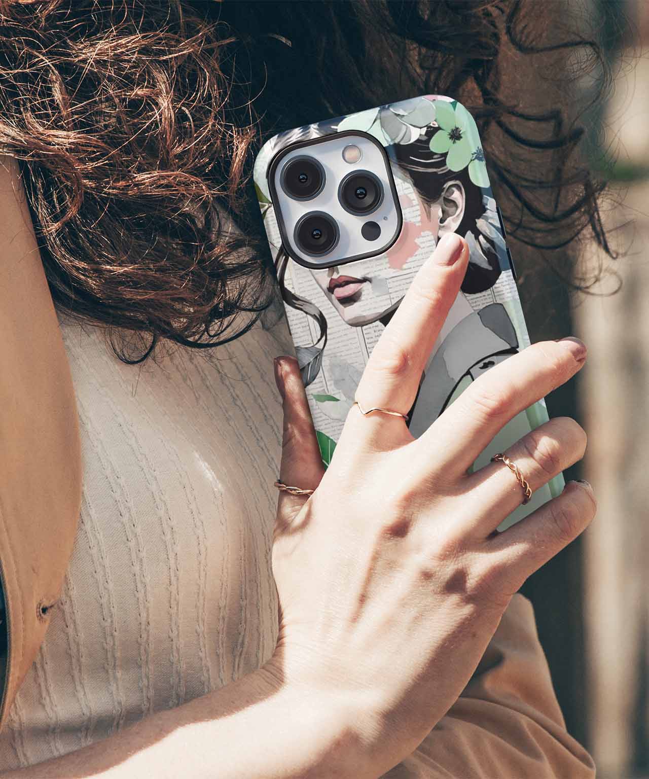 Delightful Floral Fashionista with Greenery iPhone case Case Cazify - Delivery Canada