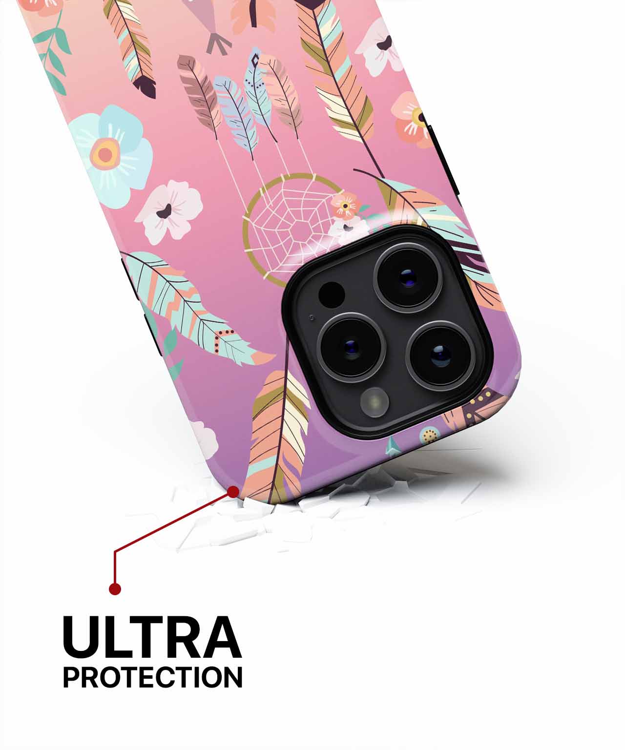 Dreamy Boho Vibes with Feathers and Flowers iPhone case Case Cazify - Delivery Canada