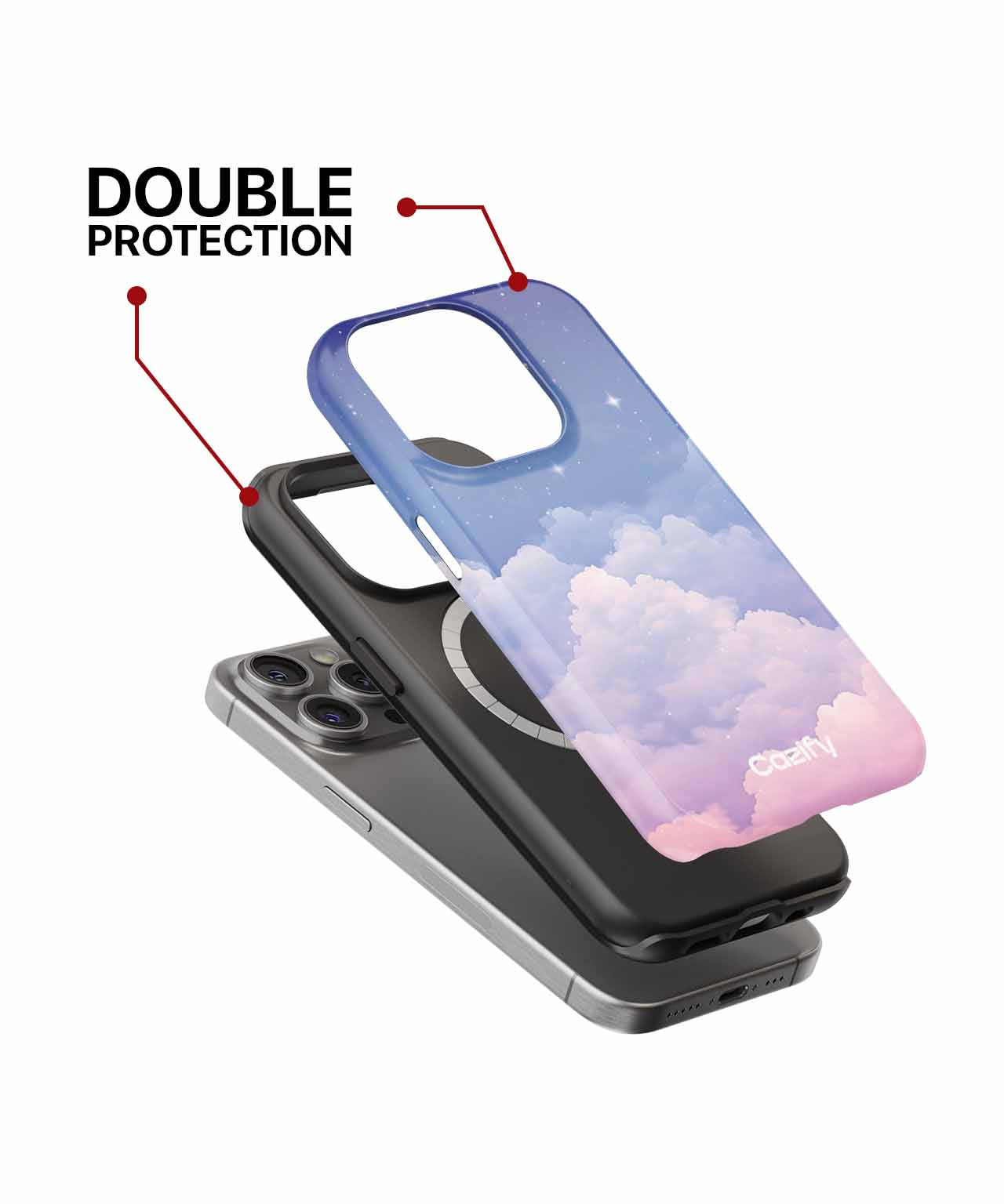 Dreamy Cotton Candy Clouds in the Sky iPhone case Case Cazify - Delivery Canada