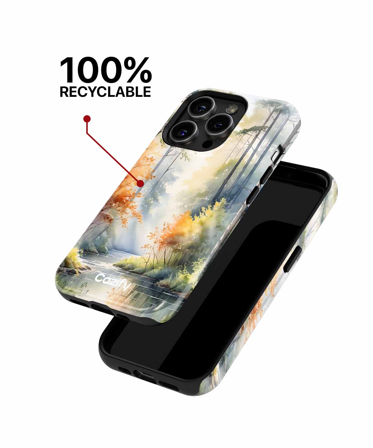 Dreamy Forest Stream Serenity iPhone case Case Cazify - Delivery Canada