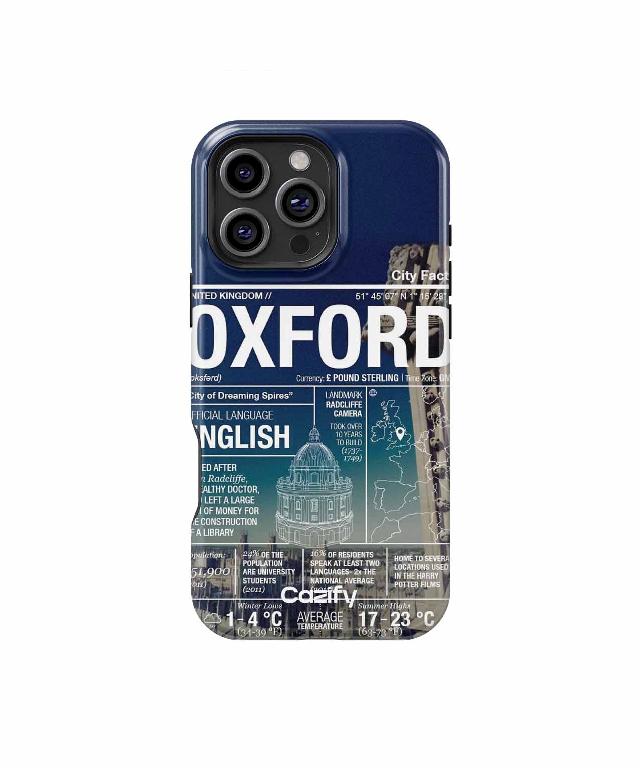 Dreamy Spires of Knowledge Oxford iPhone case Case Cazify - Delivery Canada