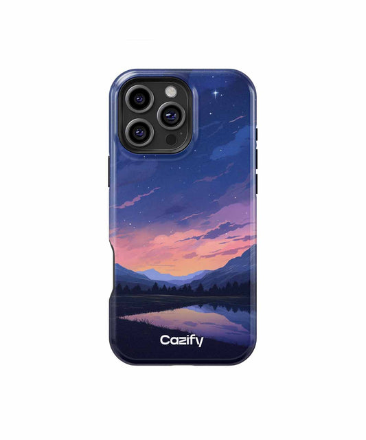 Dreamy Twilight Lake View iPhone case Case Cazify - Delivery Canada