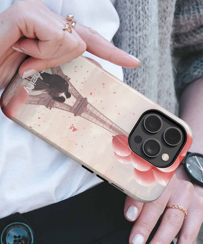 Eiffel Tower Romance with Red Balloons iPhone case Case Cazify - Delivery Canada