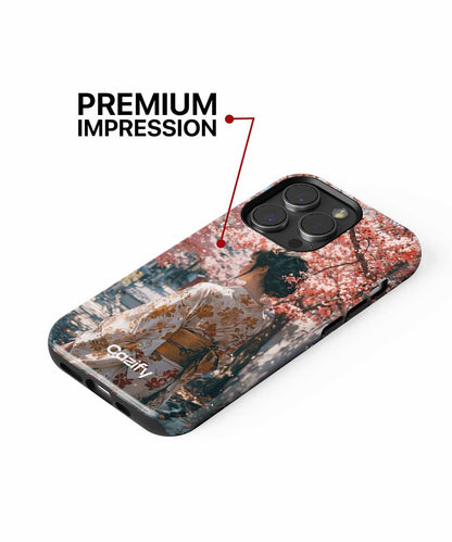 Elegant Cherry Blossom Stroll in Kimono iPhone case Case Cazify - Delivery Canada