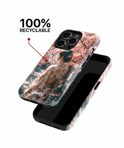 Elegant Cherry Blossom Stroll in Kimono iPhone case Case Cazify - Delivery Canada