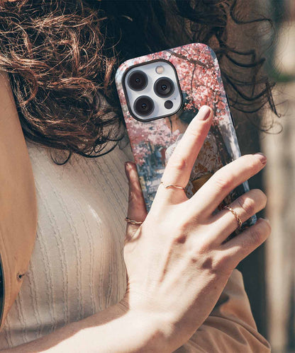 Elegant Cherry Blossom Stroll in Kimono iPhone case Case Cazify - Delivery Canada