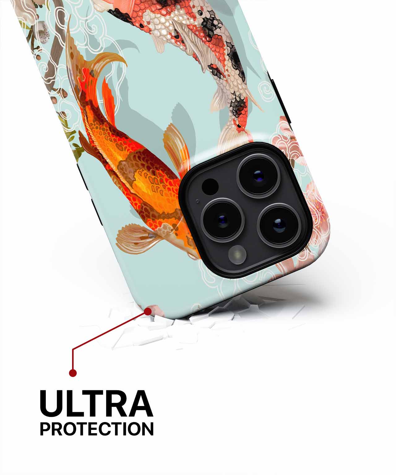 Elegant Koi Fish Dance Among Blooms iPhone case Case Cazify - Delivery Canada