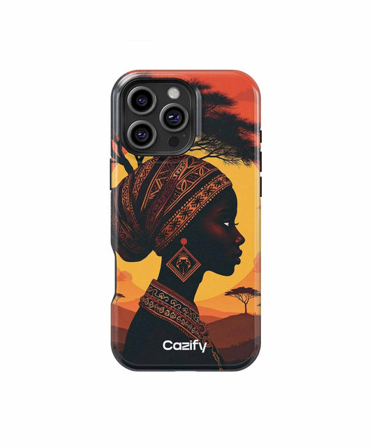 Elegant Sunset Queen in Silhouette iPhone case Case Cazify - Delivery Canada