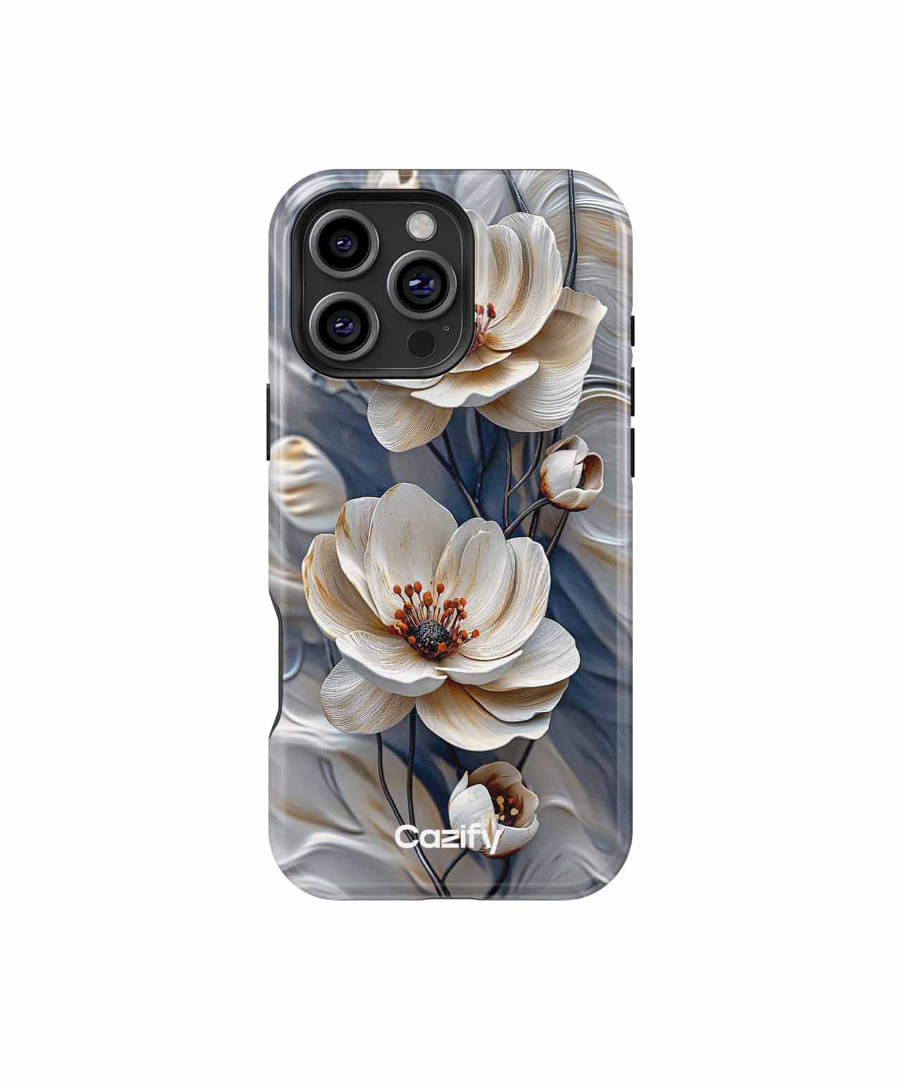 Elegant Whimsical Cream Flowers in Motion iPhone case Case Cazify - Delivery Canada