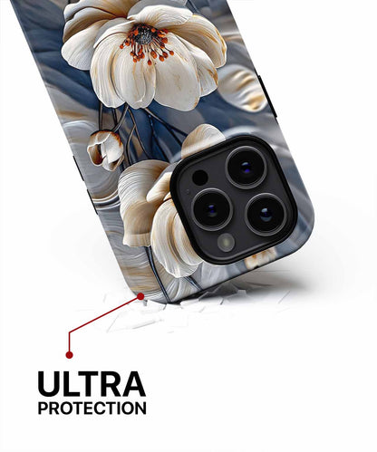 Elegant Whimsical Cream Flowers in Motion iPhone case Case Cazify - Delivery Canada