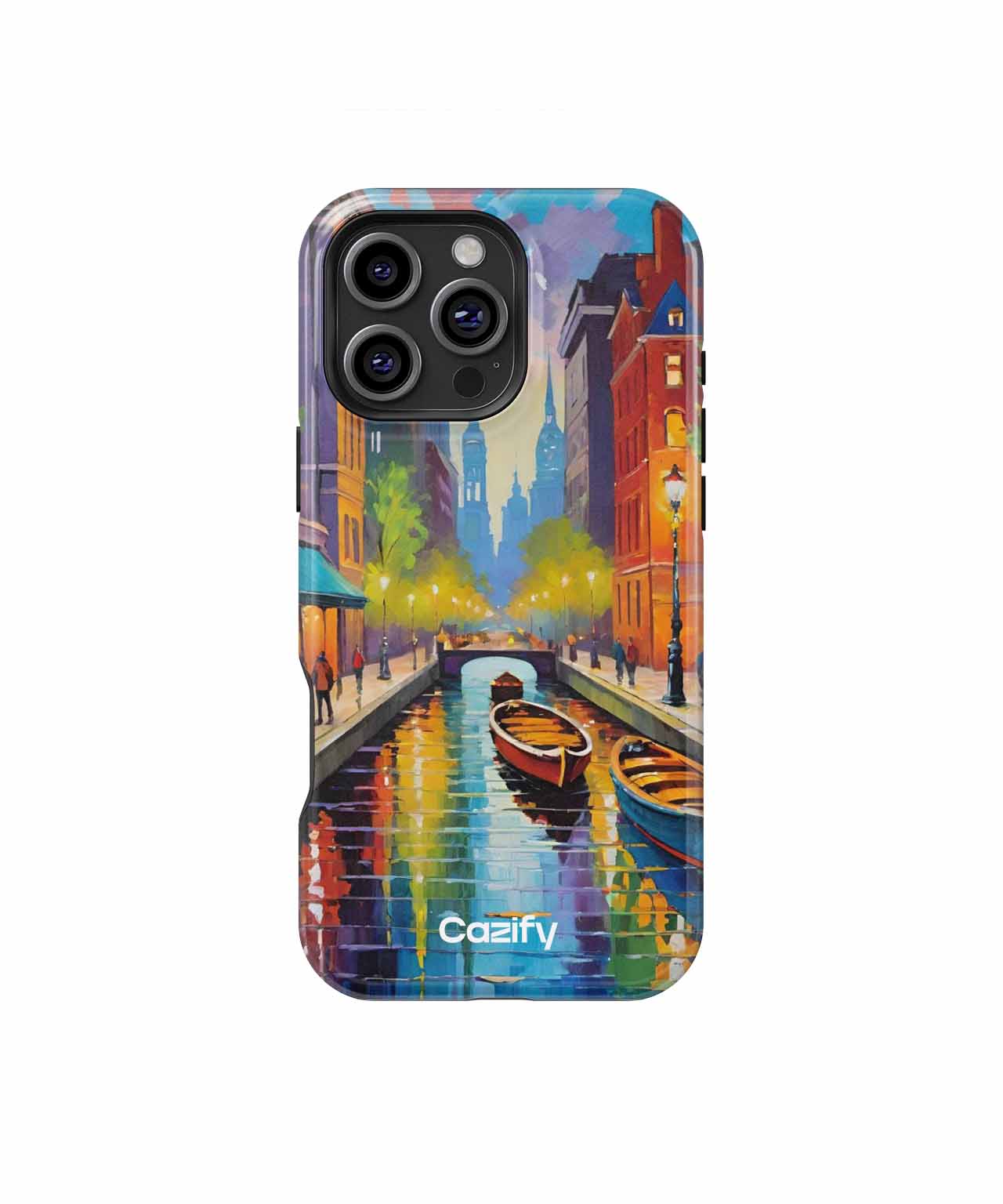 Enchanting City Canal with Colorful Boats iPhone case Case Cazify - Delivery Canada