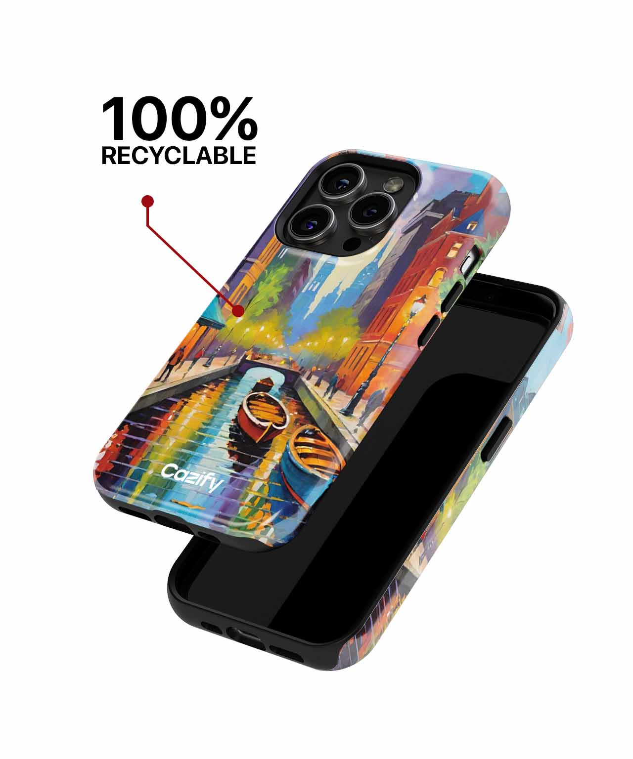 Enchanting City Canal with Colorful Boats iPhone case Case Cazify - Delivery Canada