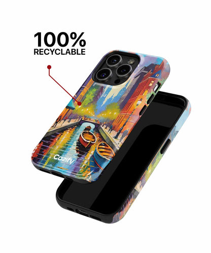 Enchanting City Canal with Colorful Boats iPhone case Case Cazify - Delivery Canada
