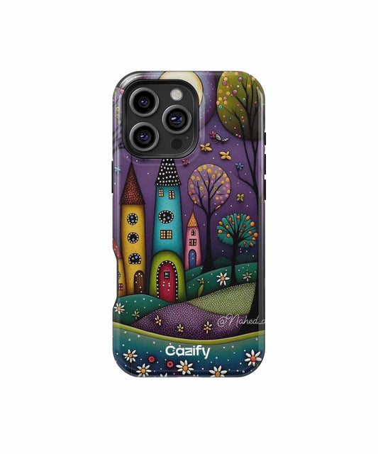 Enchanting Whimsical Village Under Moonlight iPhone case Case Cazify - Delivery Canada