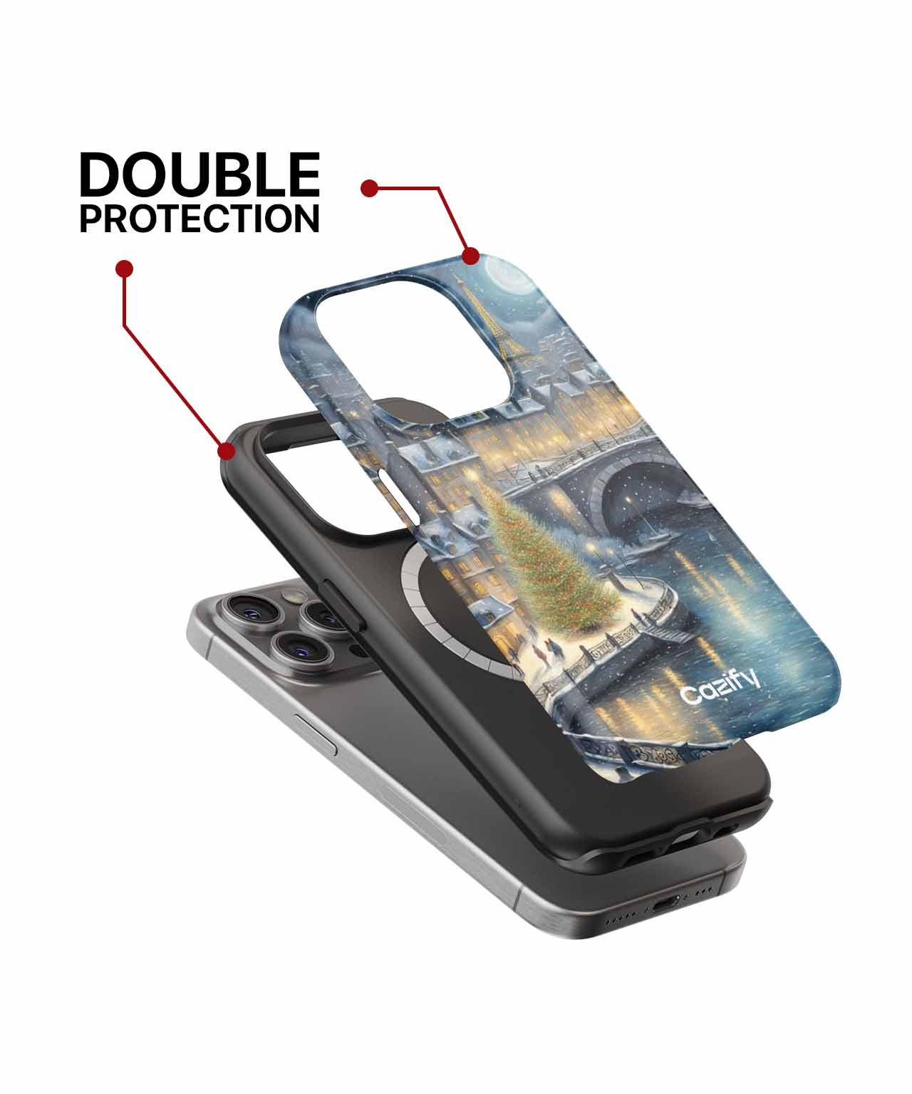Enchanting Winter Wonderland in Paris iPhone case Case Cazify - Delivery Canada