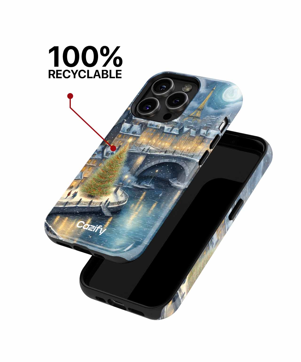 Enchanting Winter Wonderland in Paris iPhone case Case Cazify - Delivery Canada