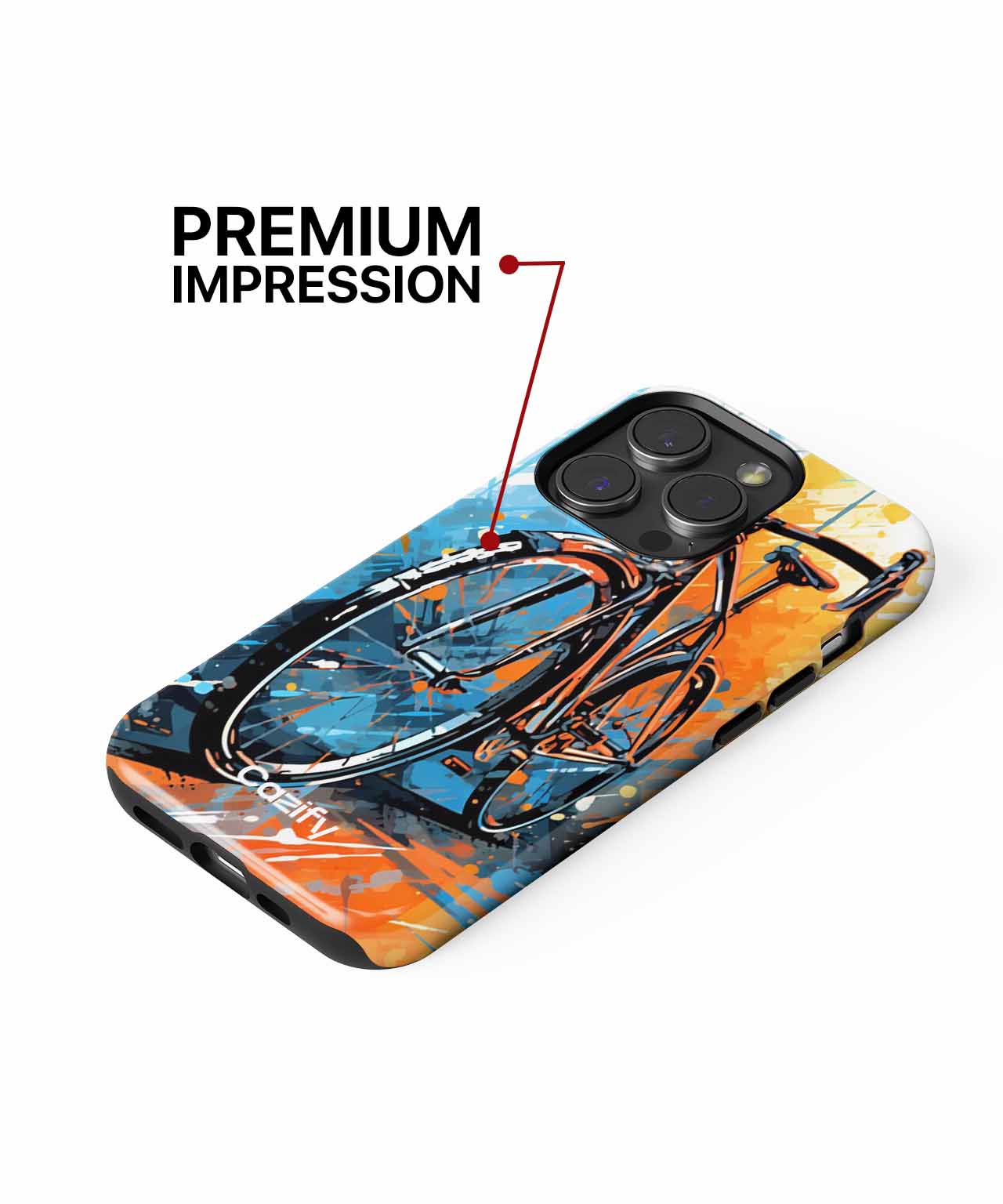 Energetic Bicycle in a Colorful Rush iPhone case Case Cazify - Delivery Canada