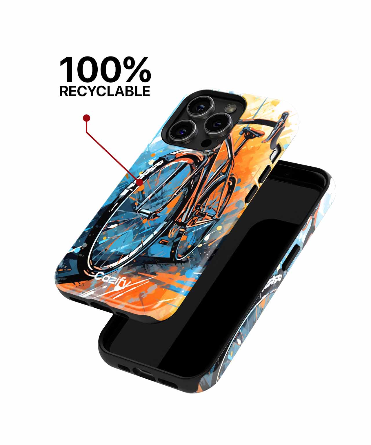 Energetic Bicycle in a Colorful Rush iPhone case Case Cazify - Delivery Canada