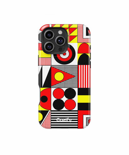 Energetic Colorful Geometric Playtime iPhone case Case Cazify - Delivery Canada