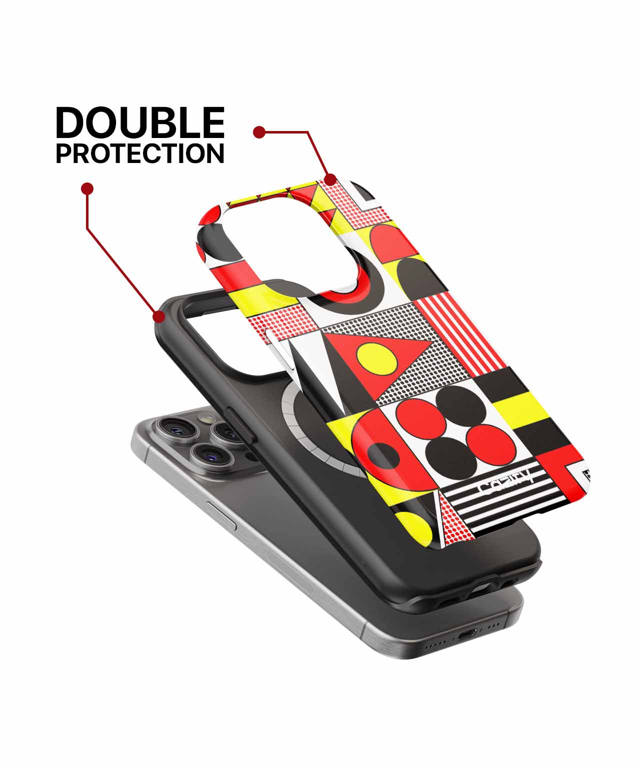 Energetic Colorful Geometric Playtime iPhone case Case Cazify - Delivery Canada