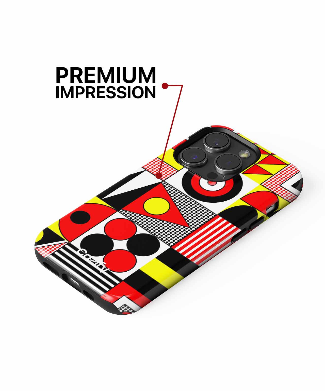 Energetic Colorful Geometric Playtime iPhone case Case Cazify - Delivery Canada