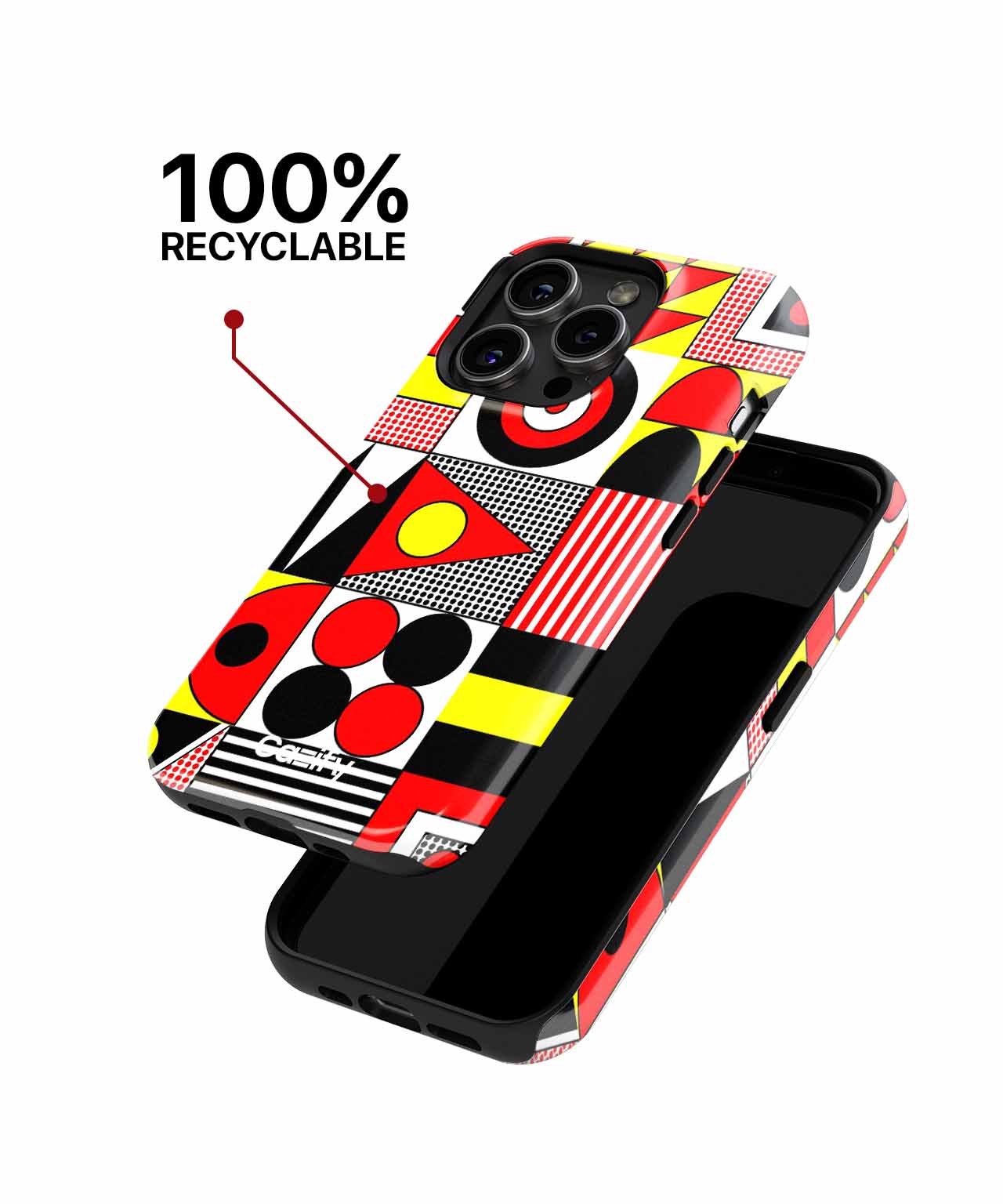 Energetic Colorful Geometric Playtime iPhone case Case Cazify - Delivery Canada