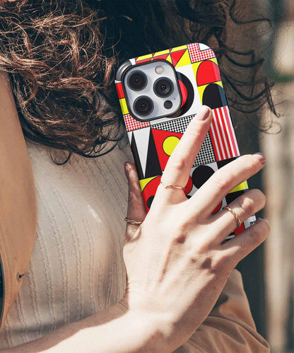 Energetic Colorful Geometric Playtime iPhone case Case Cazify - Delivery Canada