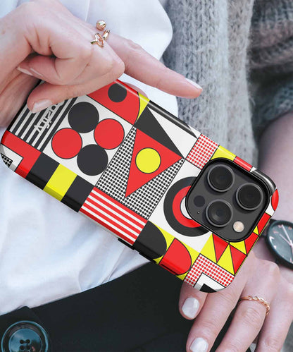 Energetic Colorful Geometric Playtime iPhone case Case Cazify - Delivery Canada