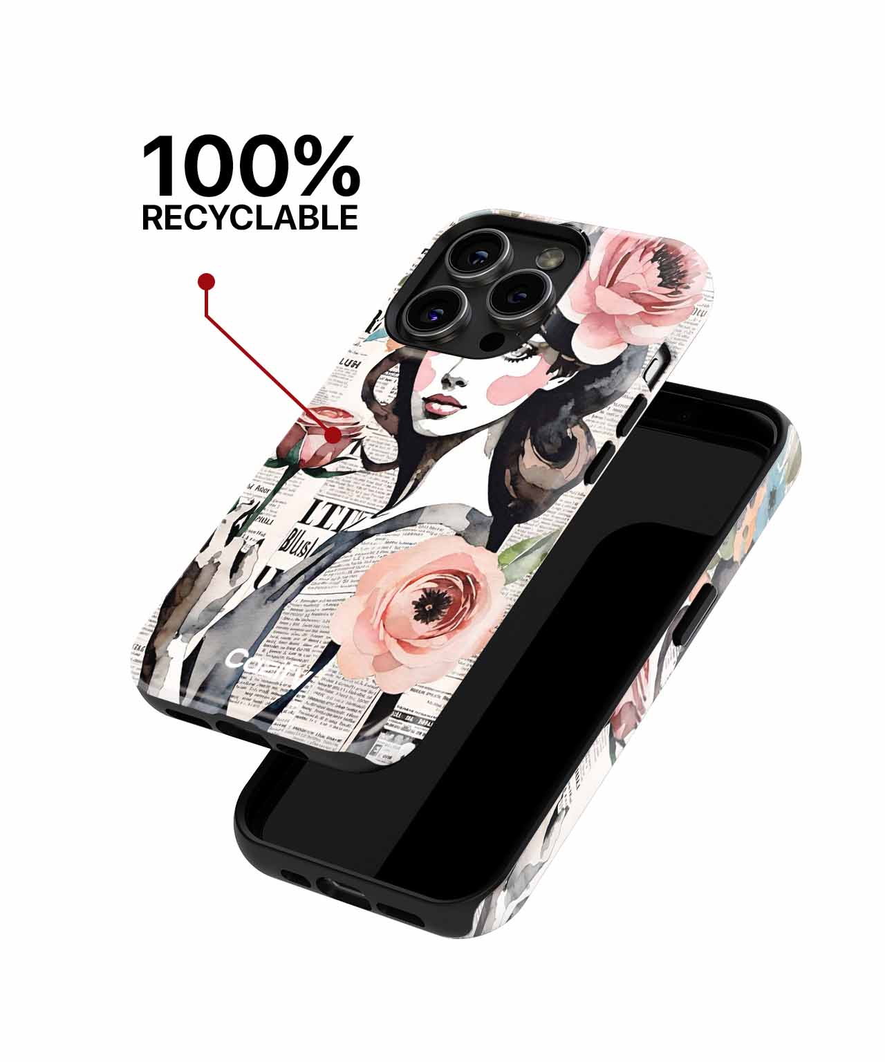 Ethereal Flower Queen with Vintage Flair iPhone case Case Cazify - Delivery Canada
